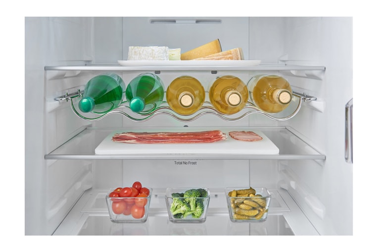 LG Hrubý objem 375 l | 161 kWh/rok | LG Lineární invertorový kompresor | LG Total No Frost | Multi-Air Flow™ | NatureFRESH | Vnější LED displej | Smart Diagnosis™, GBB60NSYXE